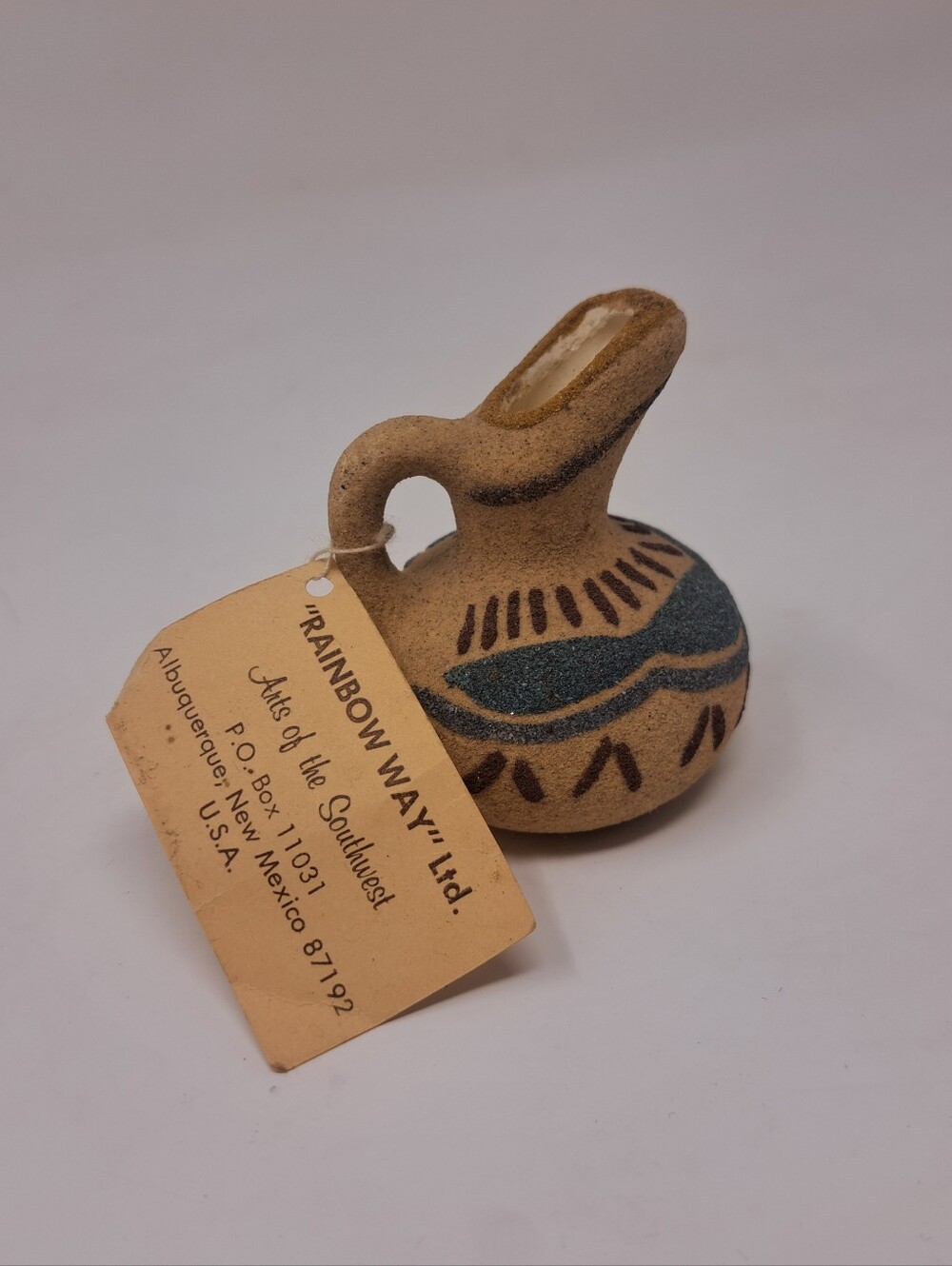 Rainbow Way Ltd Arts of the Southwest Sand Painting Pottery Native American 2.5"